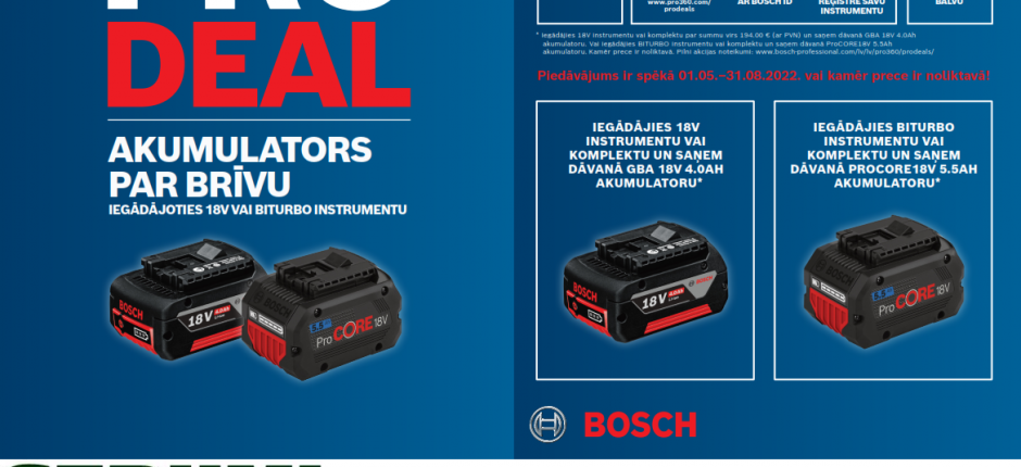 IEGĀDĀJIES 18V VAI BITURBO INSTRUMENTU