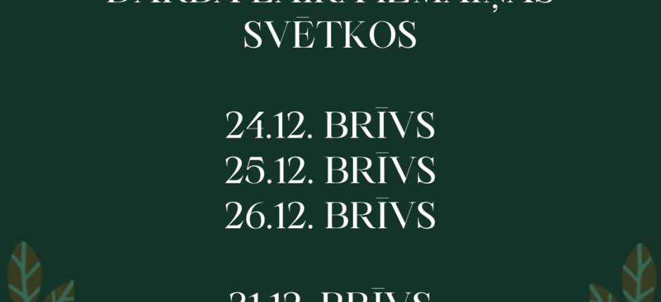 Darba laiks svētkos