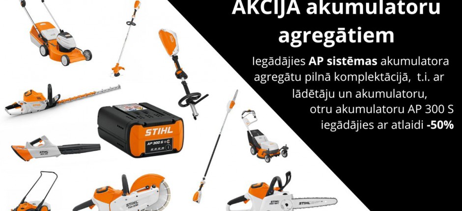 AKCIJA STIHL akumulatoru agregātiem