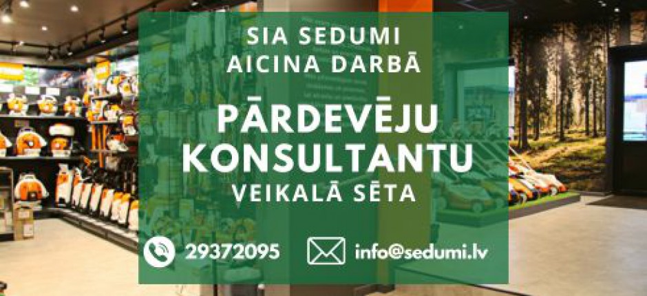 Pārdevējs konsultants veikalā Sēta