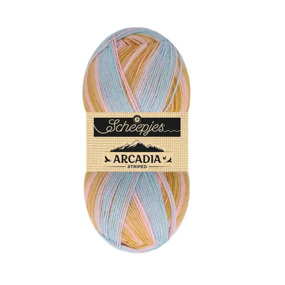 908 Arcadia Strped / Scheepjes / 4-diegu zeķu dzija 100g 908 Hanami